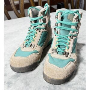 Vintage Vasque Hiking Boots‎ Mens Size 8 Teal Suede Leather Trail Korea 80s